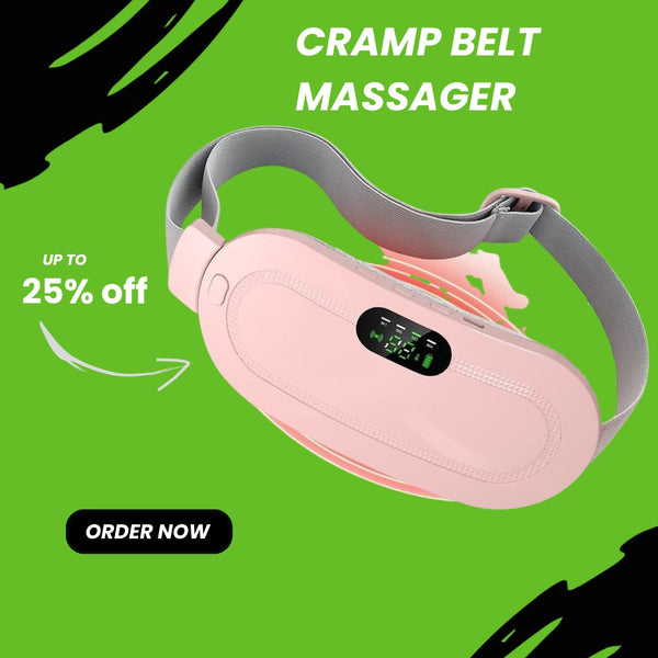Heating Pad women Period Pain Cramp Relief Belt -Portable Menstrual Heating Pad, Heated Belly Belt for Menstrual Cramp Relief with 3 Heat Levels and 4 Modes, Electric Belt Massage for Women and Girls - Electric Massager Machine for Women