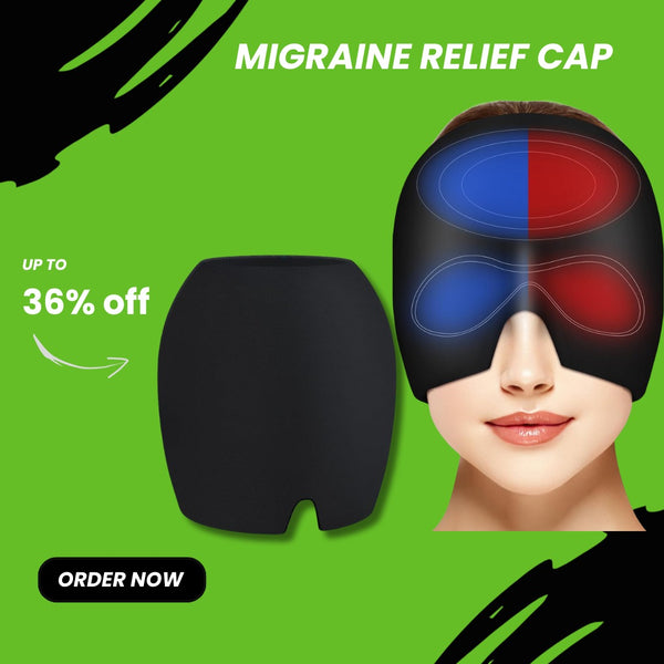 Headache and Migraine Relief Cap Head Wrap Ice Pack with Gel Bead for Migraine